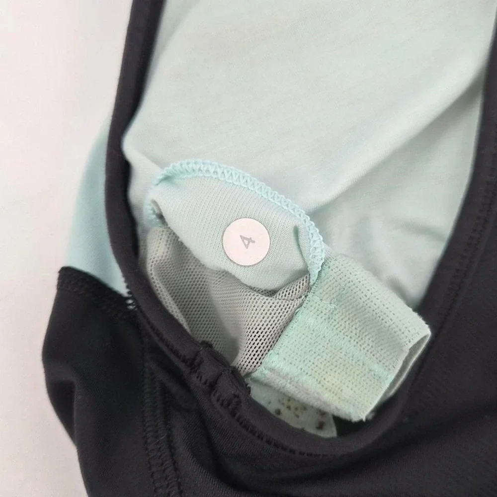 Lululemon Blue & black‎ sleeveless halter workout tank top